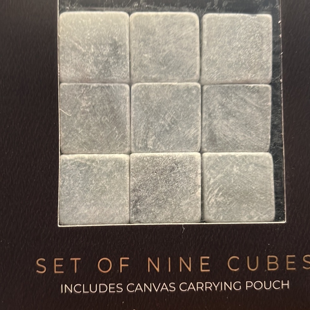 NWT BLKSMITH liquor stones. Set of 9 cubes. Includes canvas carrying pouch. - Picture 5 of 7